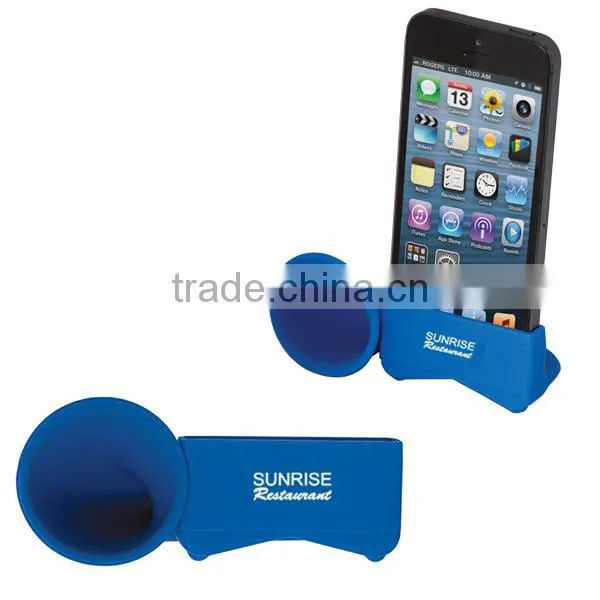 2014 new portable mini stand with loud speaker amplifier for smart phone