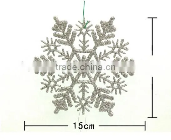 15051809 hanging cheap christmas plastic glitter snowflake