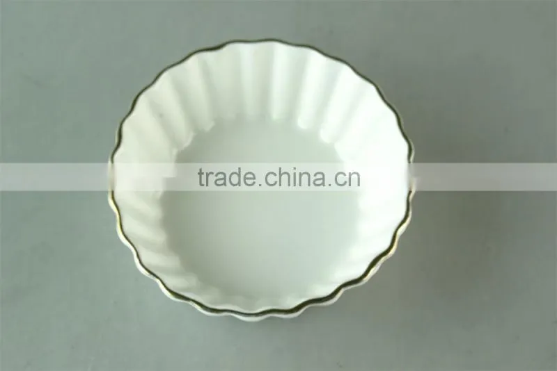 Best price white ceramic dinner dish with stripes,porceplain dish in sotck