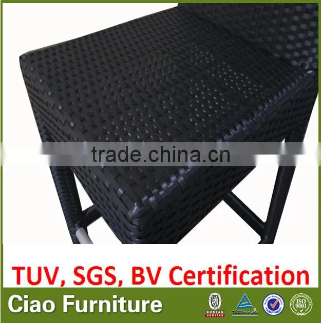 modern outdoor wicker synthetic rattan bar stool high chair