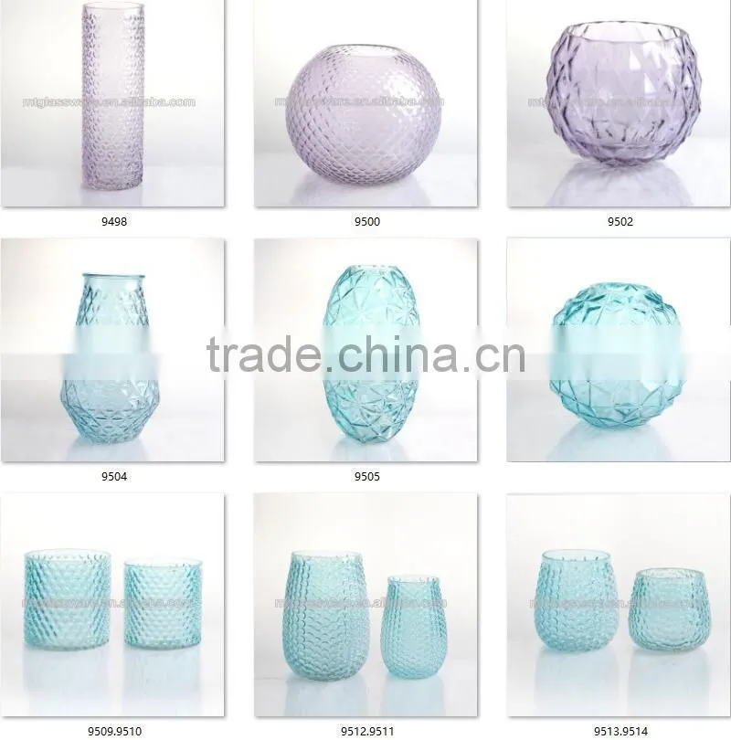 handblown cheap colored glass flower vases