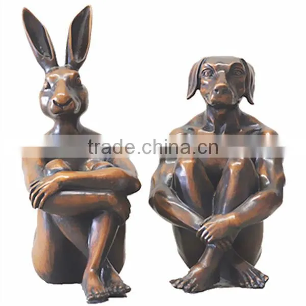 decoration animal head rabbit head sculpture