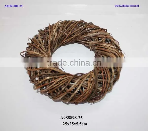 wreath with pinecones