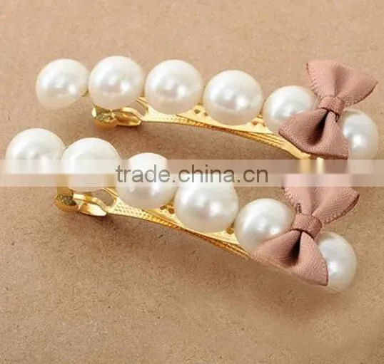 beautiful Crystal Pearl jewel Hair Clasp