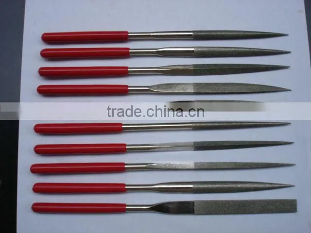 Electroplated Diamond Files 10 pcs/set(Ti/Ni coated)