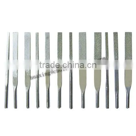 Electroplated machine diamond file sets/12pcs hand files set