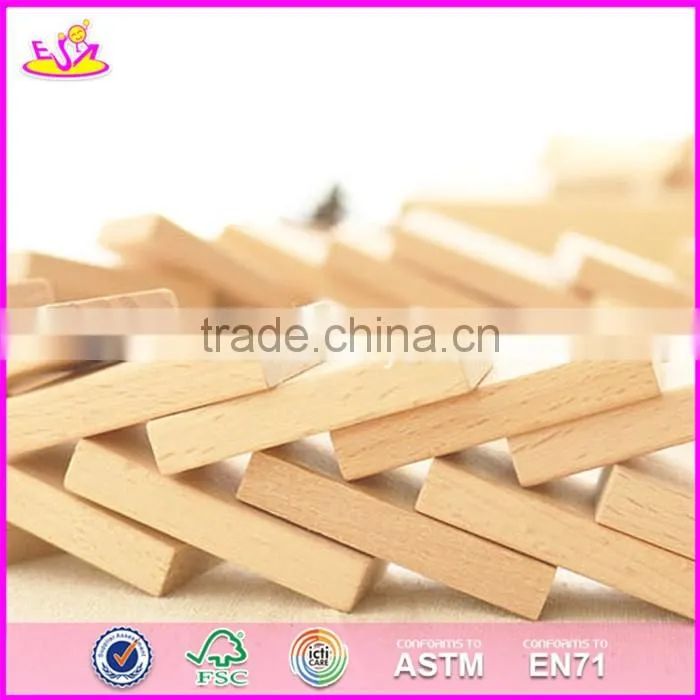 2017 new design funny kids play wooden dominoes toys for sale W15A075