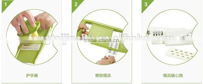 Professional Vegetables Mandoline Julienne Cutter Slicer Grater Garlic