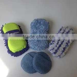 chenille microfiber mesh hole car microfiber sponge