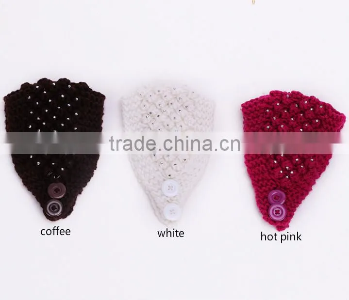 2015 Hot sell stock crochet head wraps crochet knit headwrap