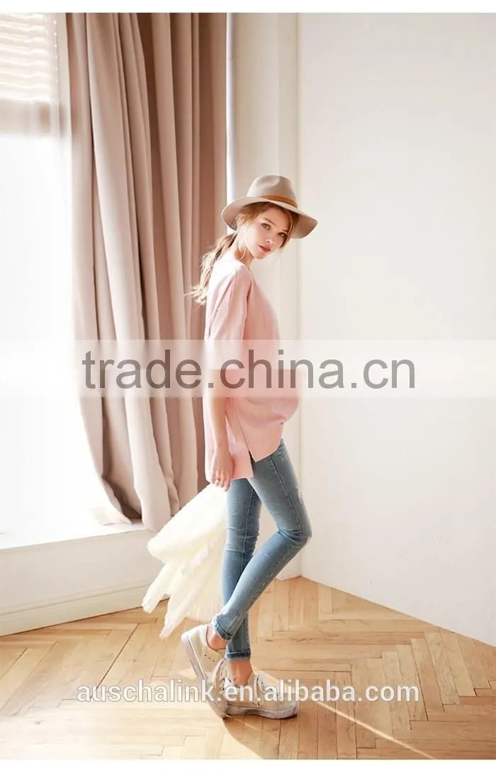 hot sale high quality girls 100% organic cotton white t shirt