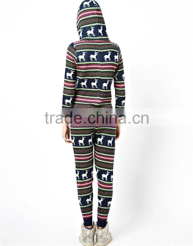 PA0008A Knitted Christmas Fairisle Onesie For Women