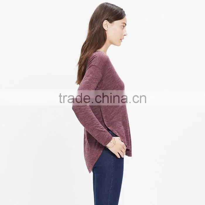 Women t shirt that extra-soft feel long-sleeve v-neck tee