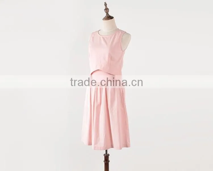 Wholesale Woman Dress, Latest Dress Design , custom casual dress summer 2pcs dress fashion lady dress