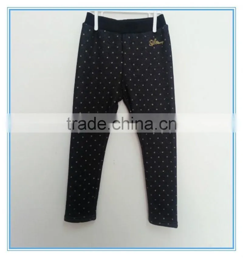 OEM Children Girls Winter Leggings, Children Fashion Winter Pants Plain Pants, Elastic Waist Leggings