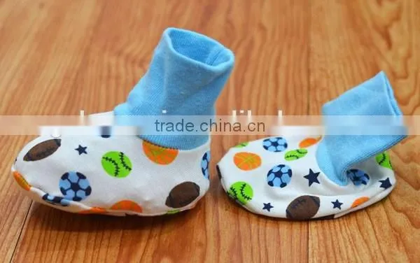 Printed summer cotton baby boys' booties