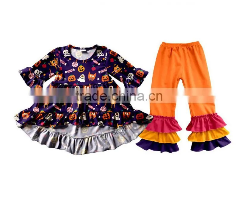 Wholesale baby girls boutique remake clothing set boutique Halloween outfit children clothes
