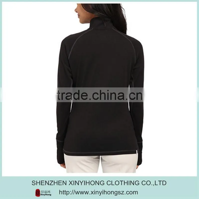 Long raglan sleeves dryCELL performance Quarter-length zip golf no hoodies