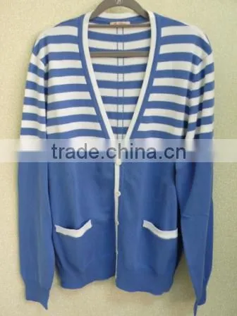 The deep V neck sailor design cardigan casual men knitted sweater men (Maco Johnston)