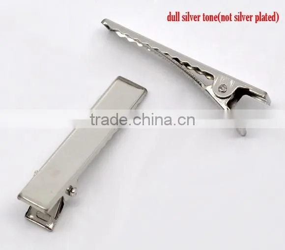 Wholesale Hair Accessories Silver Tone Prong Barrettes Hair Clips