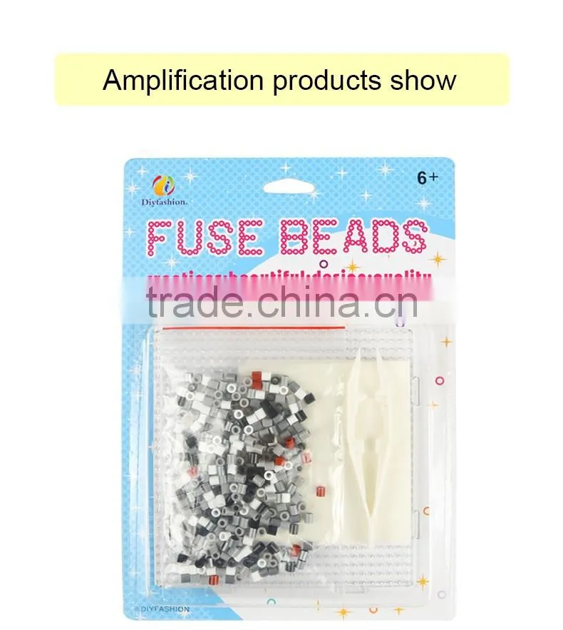 Diyfashion 5mm hama perler fuse beads lemur set with puzzle iron paper and twezzer hama beads toys for kids 18031