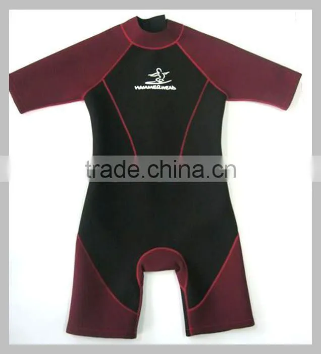 3mm Neoprene surf shorts for children ladies short sleeve suits