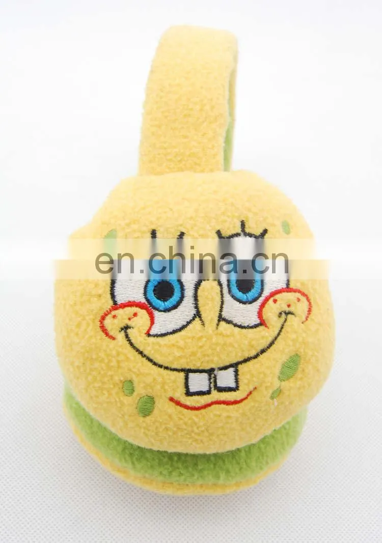 Funny ear muffs, cartoon ear muffs ,polar fleece earmuff,plush ear muff