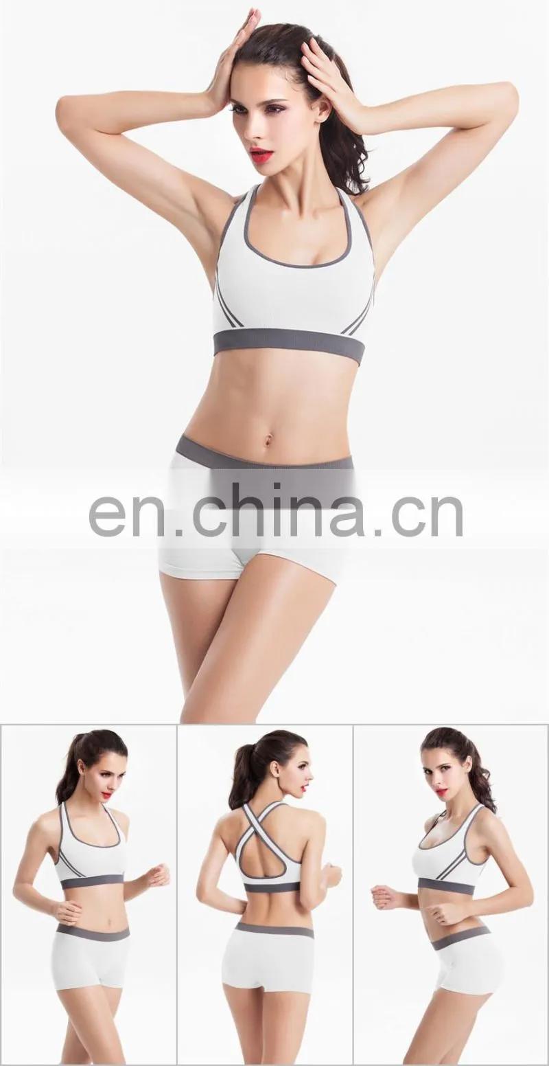 Top quality Wholesale Seamless Hot Sexy Custom Women Sports Bra+Brief