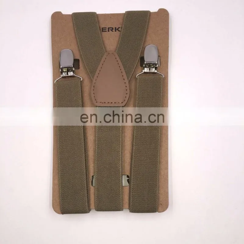wholesale low MOQ cheap 2.5cm elastic suspenders
