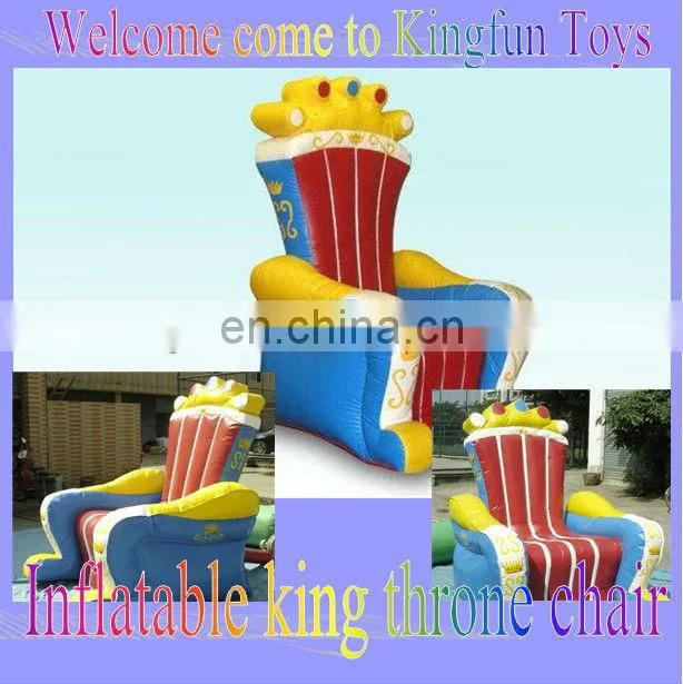Inflatable party chair for throne