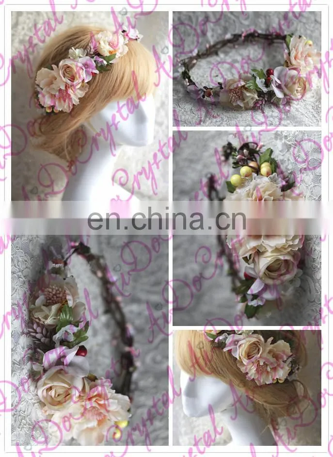Aidocrystal elegance wedding party bridal fascinators,fashion flower crown,women hair accessories