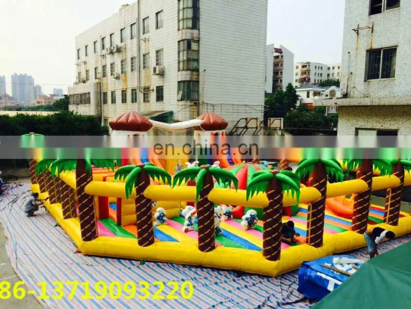 Popular kids jungle inflatable amusement park for sale