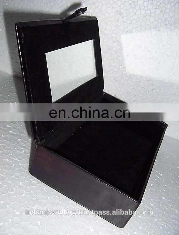 Leather cosmetic and jewelry box manufacturer, Original Goat leather jewellery and cosmetics box exporter