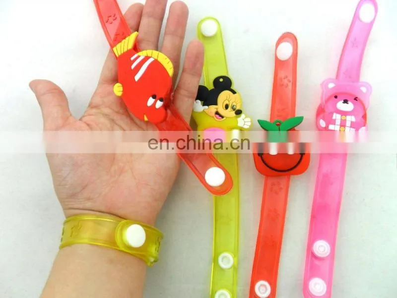 wholesale colorful lovely soft pvc custom led flashing bracelet