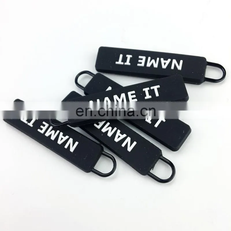 china suppliers custom pvc rubber zipper pullers