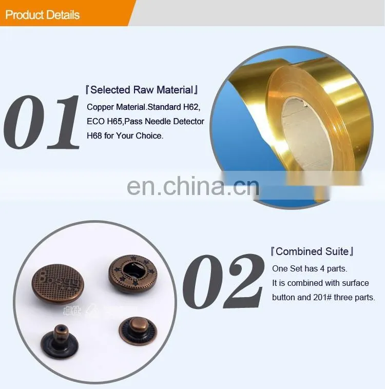 Spring Metal Snap Buttons With Any Logo Customized BM10162