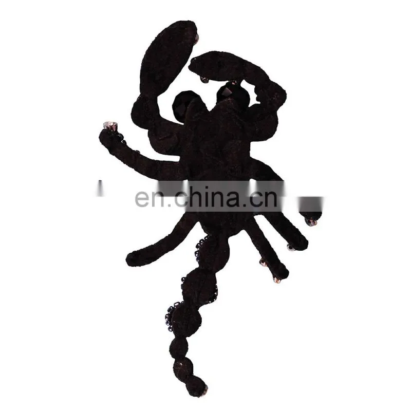 Fashion Beading Crystal Rhinestones Black Scorpion Patches Applique for Garment