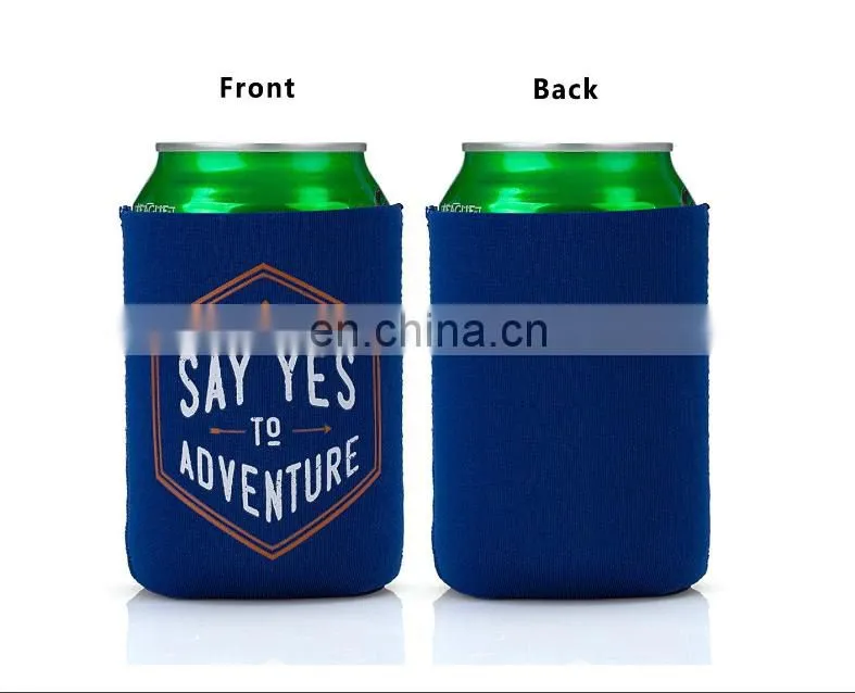 Mixed Design Camp Theme Neoprene Zipper Sleeve Insulated Beer Can Covers
