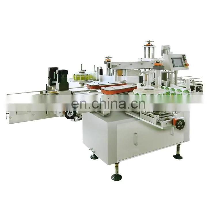 automatic 2 side water bottle sticker labeling machine