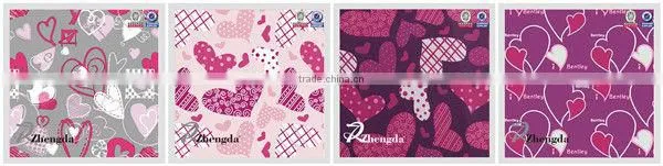 Colorful Cute Polyester Heart Print Fabric