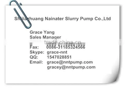 High Abrasive Resistant Metal Slags Slurry Pump