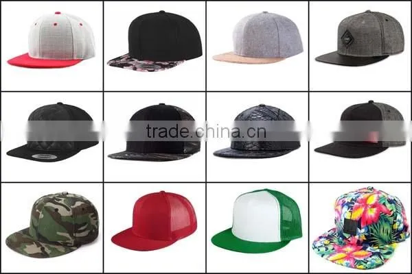 Custom Hats Curve Brim Snapback Cap and Hat Camo Mesh Trucker Cap 5 Panel Hat
