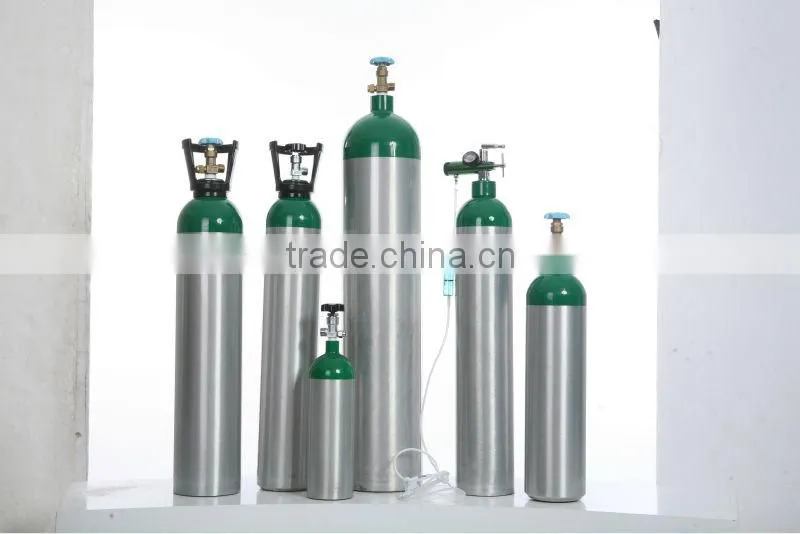 Ambulance breathing medical portable aluminum oxygen cylinder