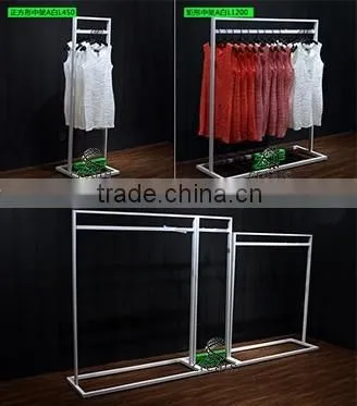 Dual pipe cloth iron hanger rack,portable folding stand for garments display
