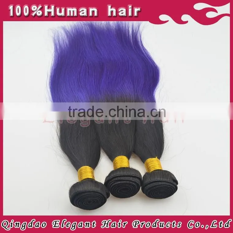Alibaba China factory price indian virgin human ombre hair with top quality