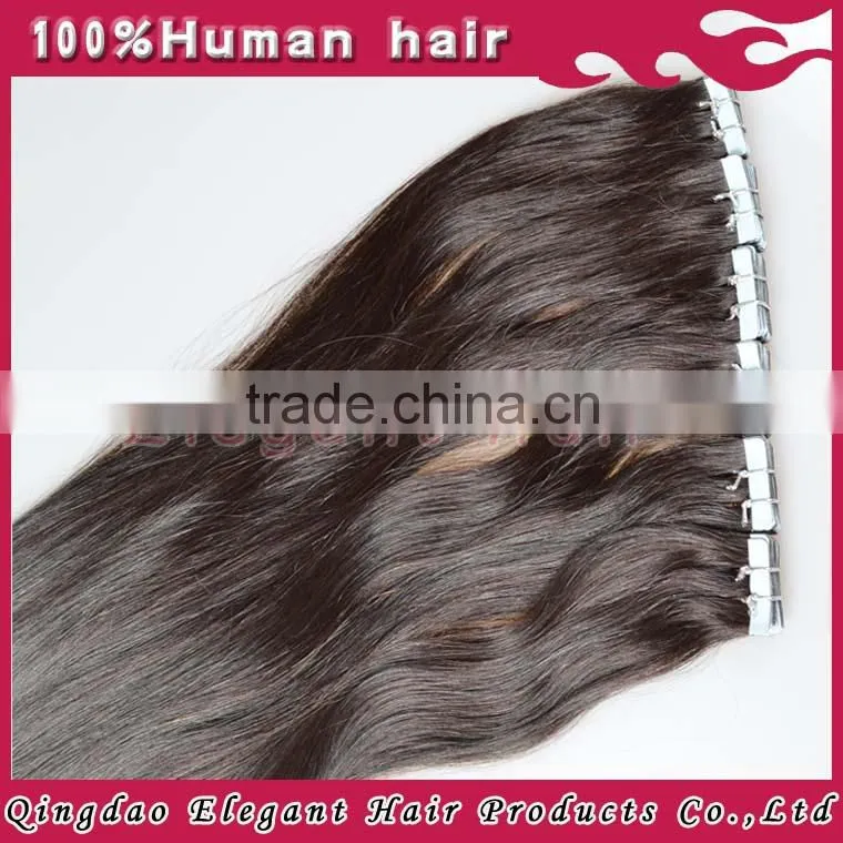 Wholesale indian Extensions Straight Human tape in Hair Weft