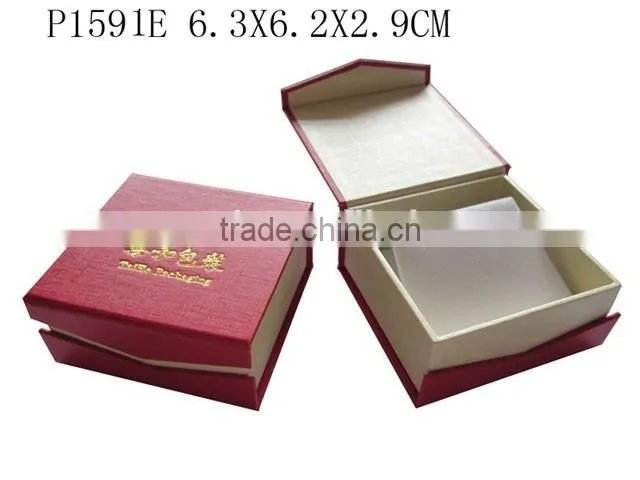 P1591E Classic Book Shape Cardboard Paper Jewelry Earring Box With Velvet Lined