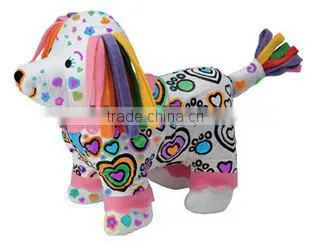 newest educational gift animal painting toy /plush tissue painting box toy