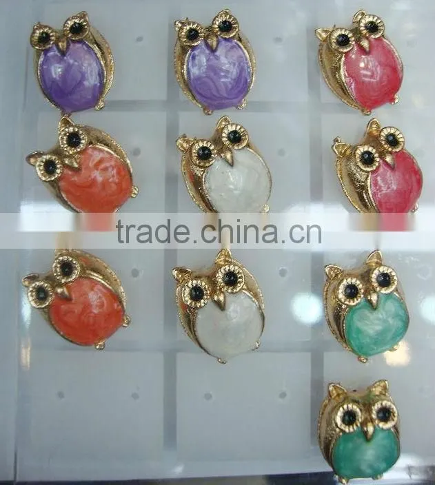 Metal owl sharp stud earring pins, fashion alloy stud earring pin