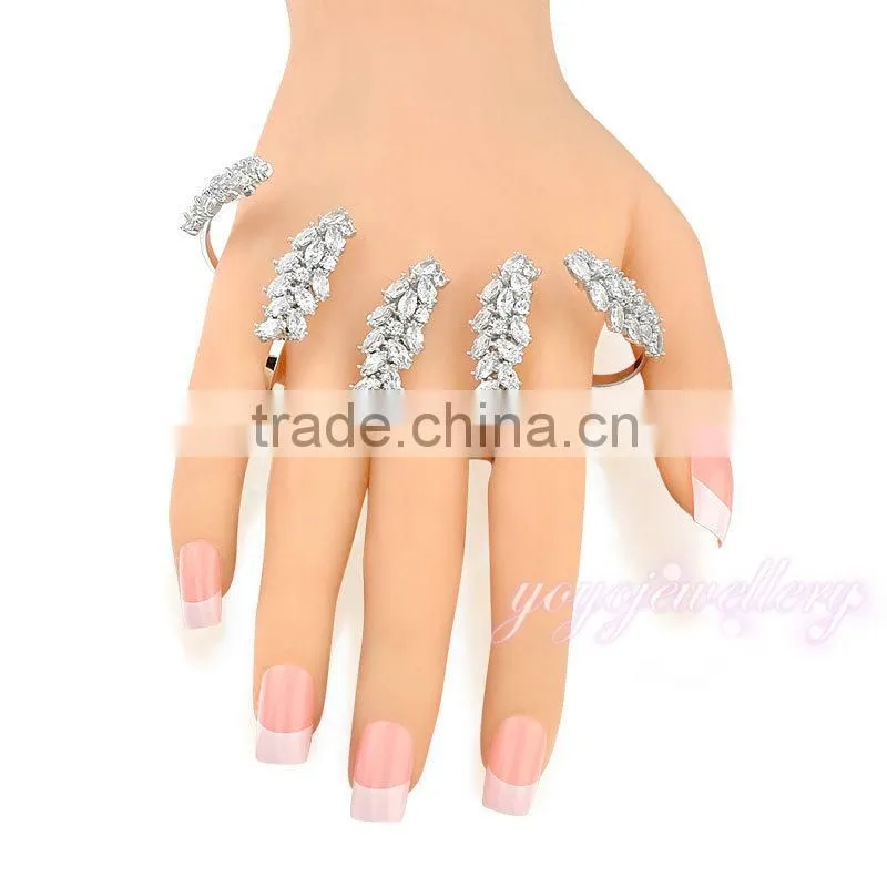 hot fashion trendy artificial Austrian crystal leaf cuff 18k gold bangle saudi arabia jewelry